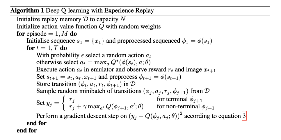 Deep Q- learning with Experience Replay